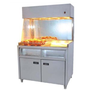 Stainless Steel Fry Holding Station with Food Warmer Cabinet