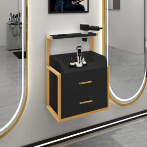 Gold Salon Cabinet Wall Storage