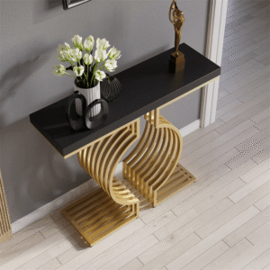 Luxury Elegant Simple Wood Metal Home Hotel Living Console Table