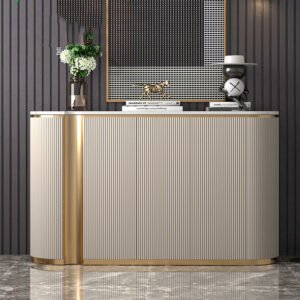 Modern Luxury Gold Cabinet Side Magtme Sideboard Dining Room Furniture